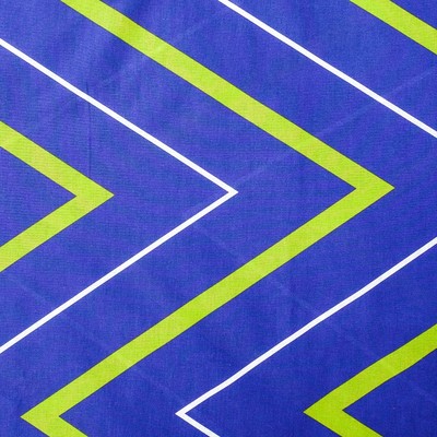 Постельное бельё 2-спальное «Этель. Зелёно-синие зигзаги», поплин