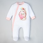 Комбинезон детский "Зайка", рост 62-68 см, 3-6 мес (22 р-р) - Фото 1