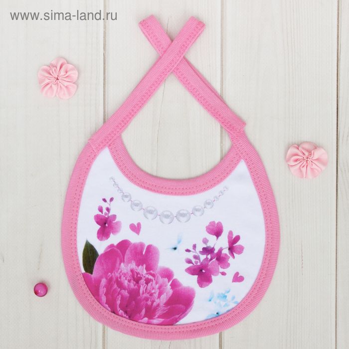 Слюнявчик "Любимая малышка", 100% хл., интерлок - Фото 1