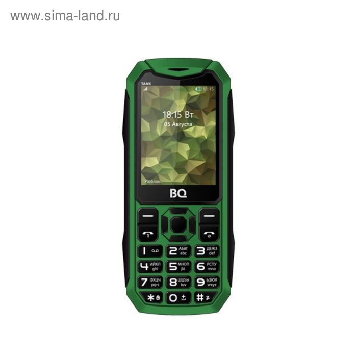 Сотовый телефон BQ M-2428 Tank, зеленый - Фото 1