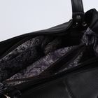 Сумка женская на молнии, отдел с перегородкой, наружный карман, цвет чёрный - Фото 5