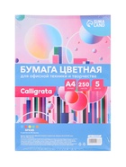 Бумага цветная Calligrata, А4, 250 листов, 5 цветов, интенсив, 80 г/м² - Фото 4
