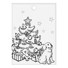 Бумажные наклейки с раскраской на обороте «Новогодние собачки», 11 х 15,2 см - Фото 2