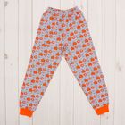 Пижама для мальчика, рост 122-128 см, цвет серый меланж, оранжевый - Фото 5