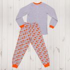 Пижама для мальчика, рост 122-128 см, цвет серый меланж, оранжевый - Фото 9