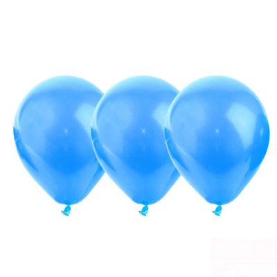 Шар латексный 10", металл, набор 50 шт., цвет голубой