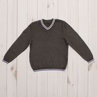 Джемпер для мальчика, рост 140 см, цвет тёмно-серый 645 - Фото 1