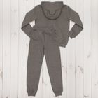 Спортивный костюм для девочки, рост 134 см, цвет тёмно-серый меланж - Фото 8
