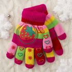 Перчатки детские двуслойные Collorista "Клубничка", размер 18 (р-р произв. 9), цвет розовый - Фото 1