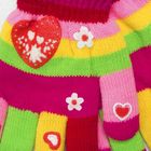Перчатки детские двуслойные Collorista "Сердце", размер 16 (р-р произв. 8), цвет розовый - Фото 2