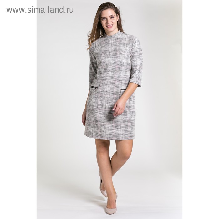Платье женское арт.6263 цвет серый, р-р 50 - Фото 1