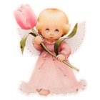 Сувенир световой пластик "Ангел с тюльпаном" 11,5х14,5х3,5 см - Фото 3