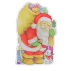 Сувенир световой пластик "Дед Мороз с щенком и мешком подарков" 12х8,5х3,5 см - Фото 1