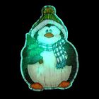 Сувенир световой пластик "Пингвинёнок с ёлочкой" 13,5х9х3,5 см - Фото 2
