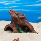 Декор для аквариума "Пенёк с мхом", керамический, 13 х 10 х 8,5 см - фото 4791572