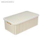 Корзина для хранения «Вязание», 6 л, 35×20×13 см, с крышкой, белая - Фото 7