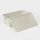 Корзина для хранения «Вязание», 6 л, 35×20×13 см, с крышкой, белая - Фото 4