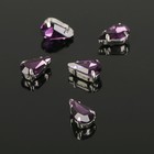 Стразы в цапах (набор 5 шт.), 6 × 10 мм, цвет фиолетовый в серебре - Фото 2