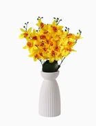 Цветы искусственные "Орхидея Фаленопсис мультифлора" 6 37 см, жёлтый - фото 809207671