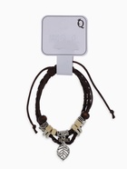 Браслет кожа «Лист» резной, 2 нити, цвет бело-коричневый, d=5 см 2298202