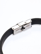 Браслет со стальной вставкой «Унисекс. Стиль», L=22 см, чёрный с серебром - Фото 4