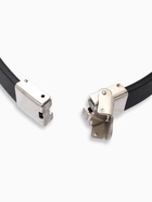 Браслет унисекс "Стиль" прямоугольник с узором, цвет чёрный в серебре,L=23 см - фото 809294880