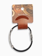 Браслет со стальной вставкой «Унисекс. Стиль», L=22 см, чёрный с серебром - Фото 6