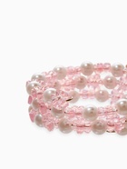 Браслет пружинка детский «Выбражулька. Цветочки хрустальные», бело-розовый - Фото 3