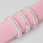 Браслет-пружинка детский «Выбражулька» сердечки в кубике, цвет белый - Фото 3