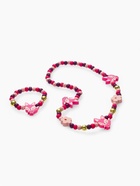 Набор детских украшений Выбражулька «Лисички», 2 предмета: бусы, браслет, фиолетовый, розовый - Фото 4