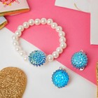 Набор детский 2 предмета: браслет, клипсы, подсолнух, МИКС - Фото 2