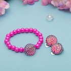 Набор детский 2 предмета: браслет, клипсы, подсолнух, МИКС - Фото 5