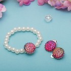 Набор детский 2 предмета: браслет, клипсы, подсолнух, МИКС - Фото 6