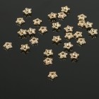 Шапочки для бусин «Звездочки» (набор 30 шт.) 0,5×0,5×0,2 см, цвет золото - фото 6023120