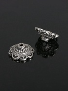 Шапочки для бусин (набор 10 шт.), 1.4×1.4×0.6 см, цвет черненое серебро - Фото 5