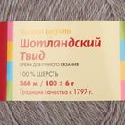 Пряжа "Шотландский твид" 100% шерсть 360м/100гр (1970, меланж(серо-зеленый)) - Фото 3