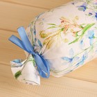 Валик «Цветочный» для бани и сауны, стружка можжевельника, тик - Фото 2