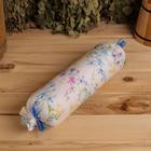 Валик «Цветочный» для бани и сауны, стружка можжевельника, тик - Фото 5