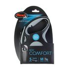 Рулетка Flexi New Comfort М (до 25 кг) лента 5 м, черный/серый - Фото 2