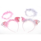 Ободок-нимб "Крылья с пухом" - Фото 1