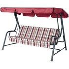 Качели садовые «Карибы», 209×142×155 см, максимальная нагрузка 300 кг, винные - Фото 1