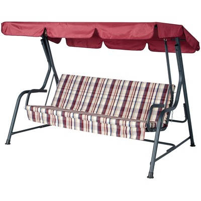 Качели садовые «Карибы», 209×142×155 см, максимальная нагрузка 300 кг, винные