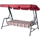 Качели садовые «Карибы», 209×142×155 см, металл, 3-местные, винные - Фото 5