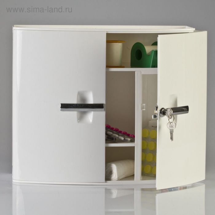 Шкаф - аптечка с дверцами и замком - Фото 1