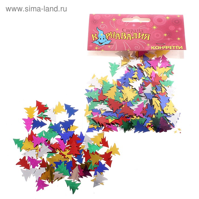 Карнавальное конфетти "Ёлочка цветная" - Фото 1