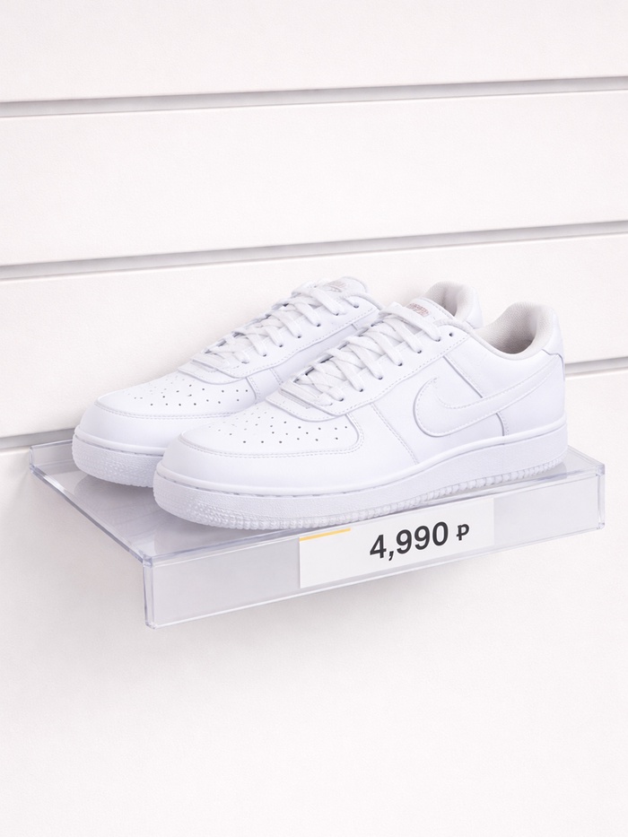 Полка для экономпанелей, для обуви, с ценникодержателем, 24.5×11.5 см, оргстекло, 3 мм - Фото 1