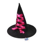 Шляпа-конус «Ведьмочка», с завязками, лента цвета МИКС - Фото 2