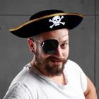 Шляпа пиратская, детская, золотистая каемка, р-р. 50 - фото 9185407