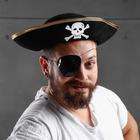 Шляпа пиратская, р-р 56-58, каёмка, цвета МИКС - фото 320874939
