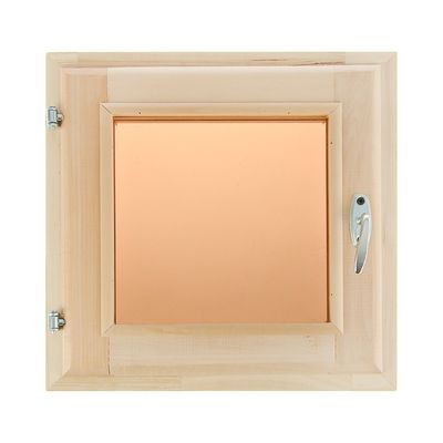 Окно, 40×40см, двойное стекло, тонированное, с уплотнителем, из липы